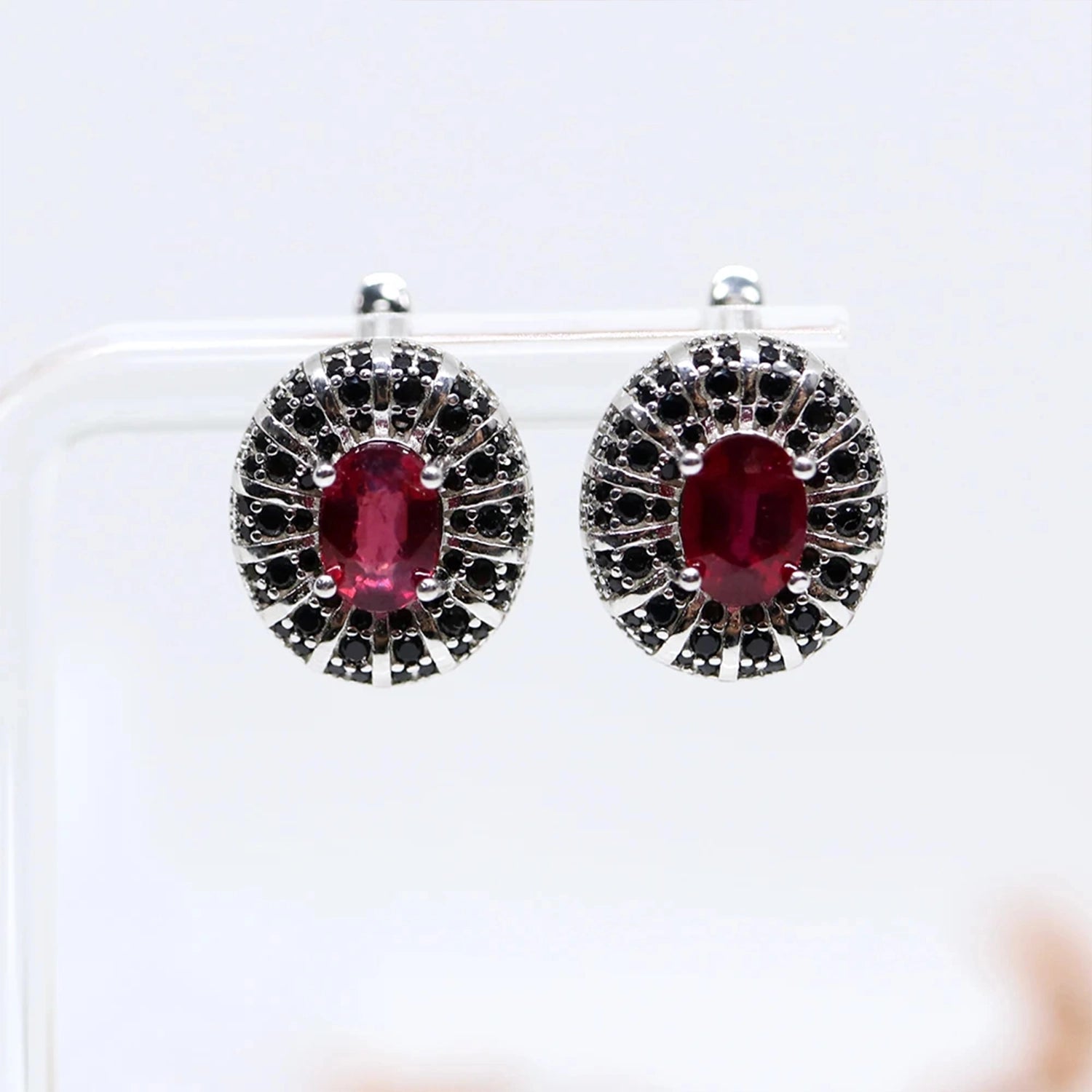 Ruby Waterdrop Drop Earrings