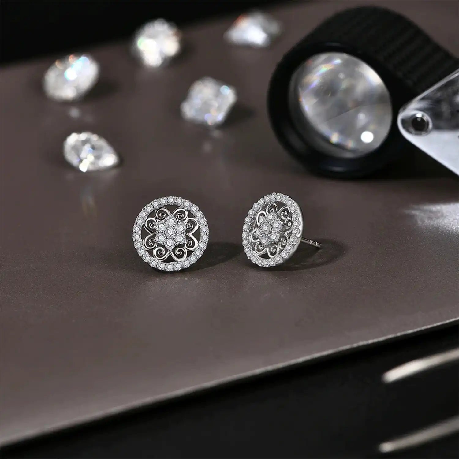 Radiant Glow Moissanite Stud Earrings