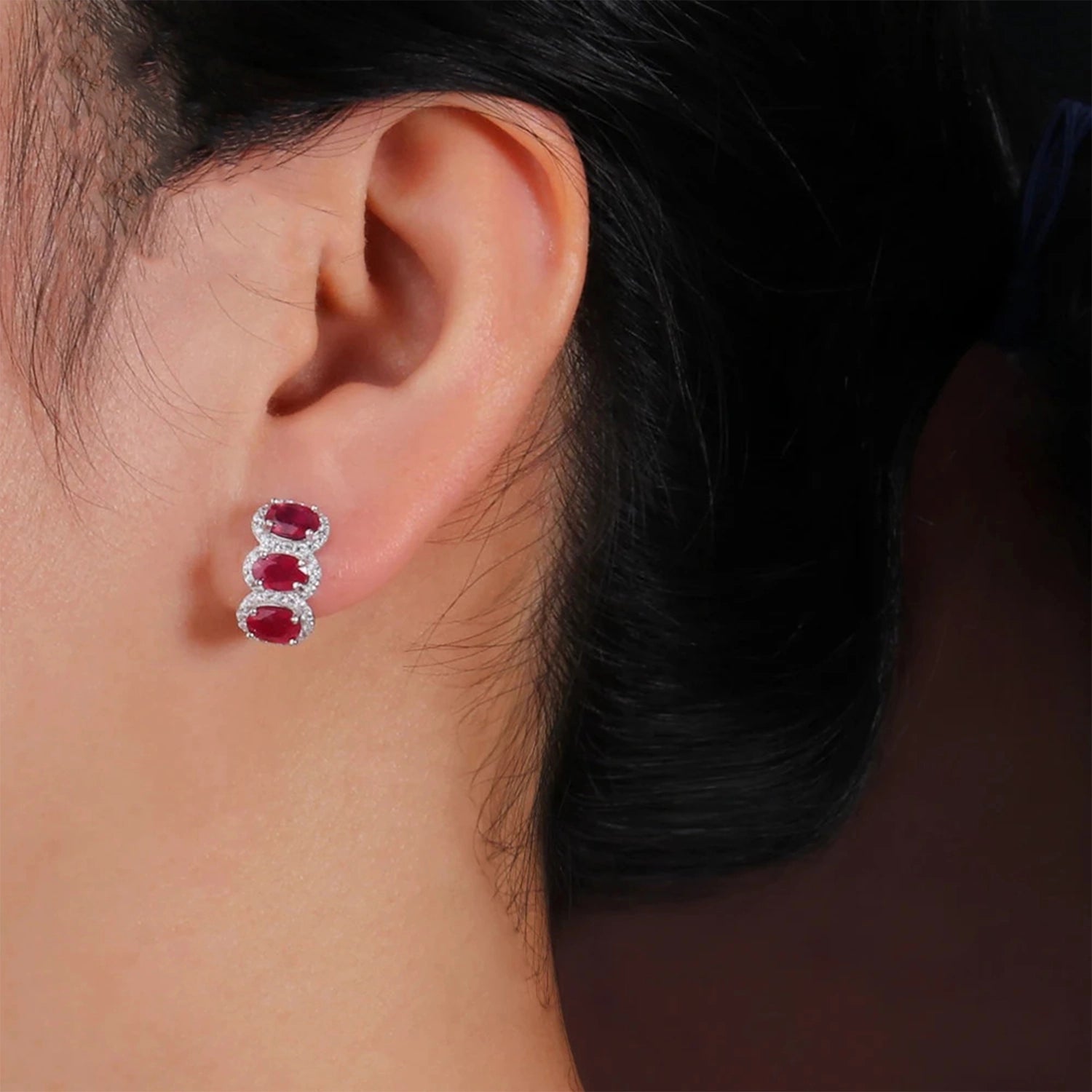 Ruby Elegance Drop Earrings
