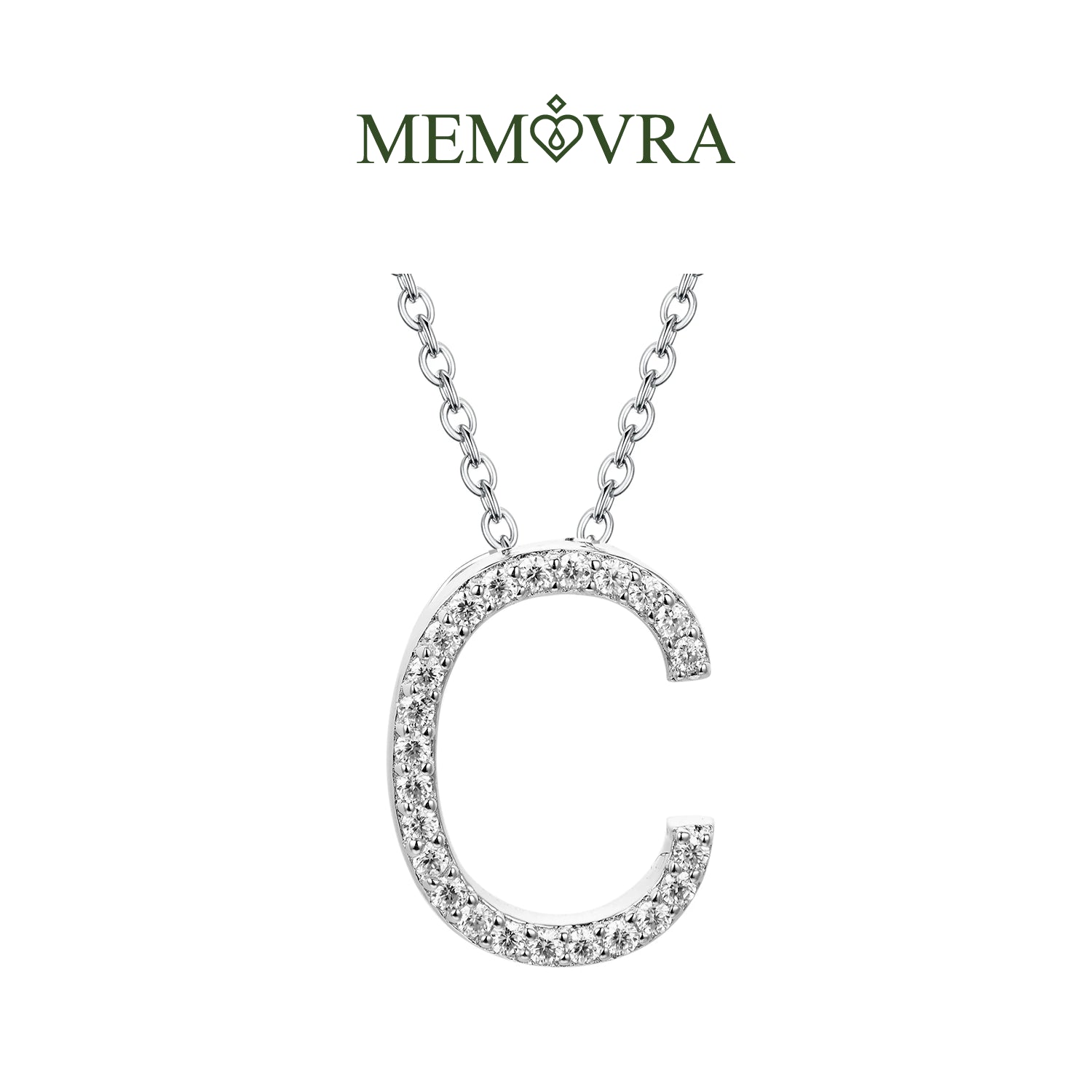 Luxe Moissanite Letter Pendant Necklace