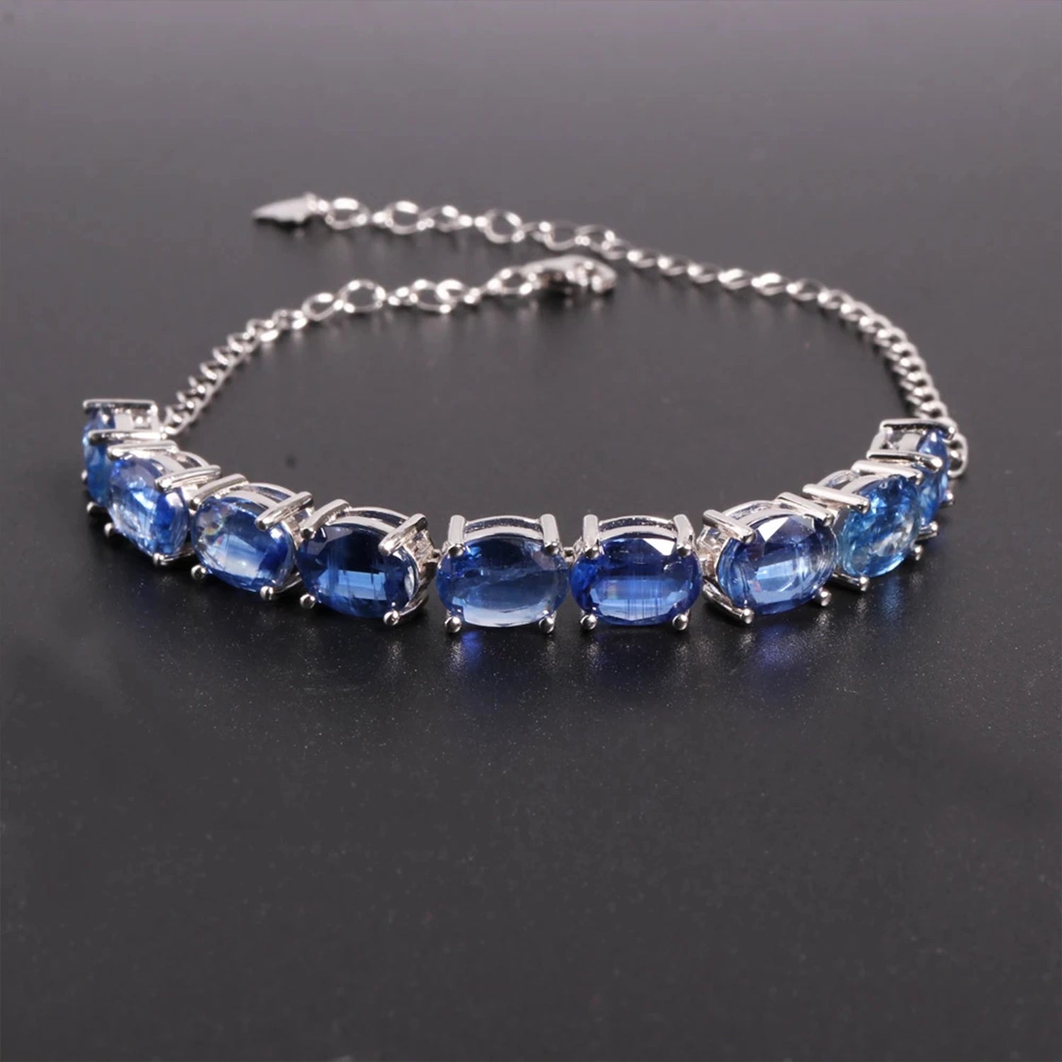 Kyanite Geometric Chain Bracelet