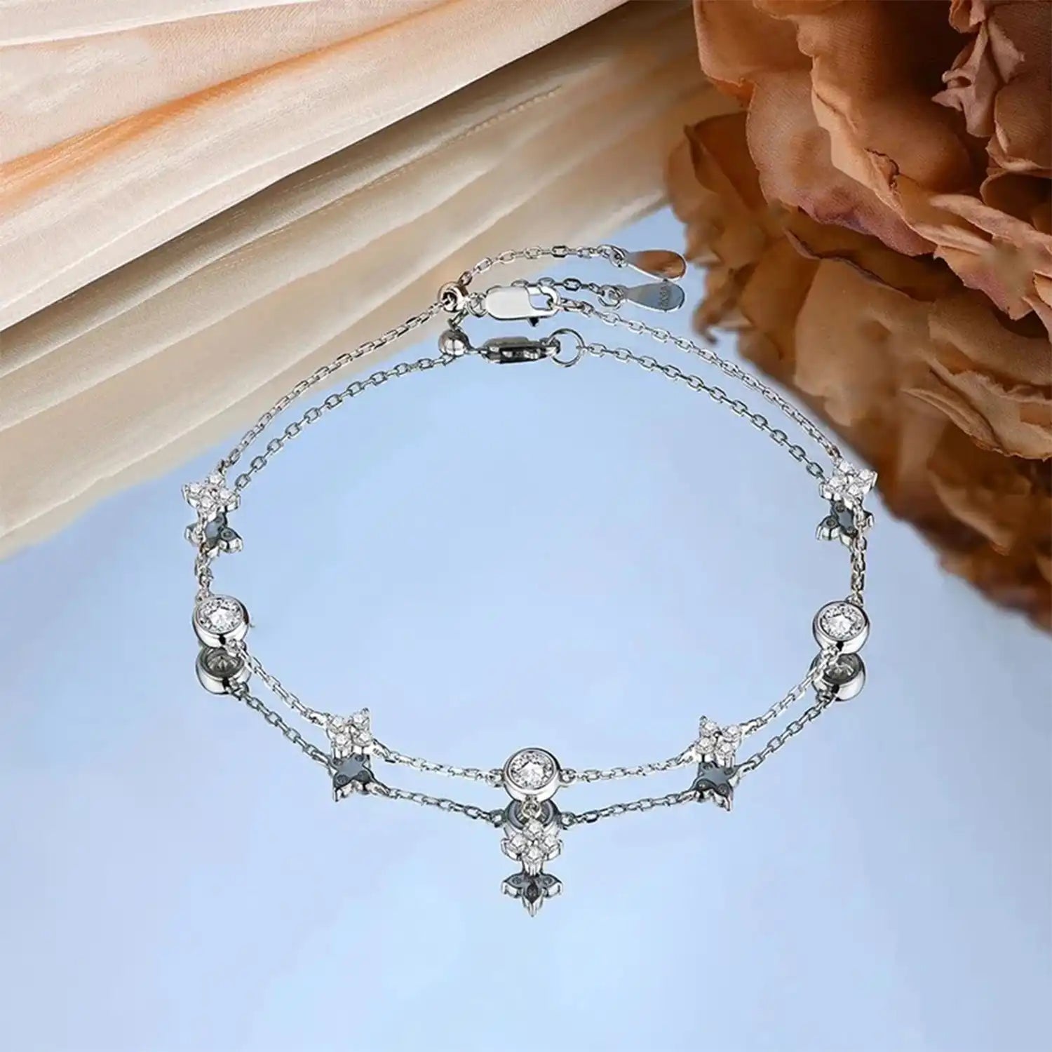 Eternal Elegance Moissanite & Pearl Bracelet