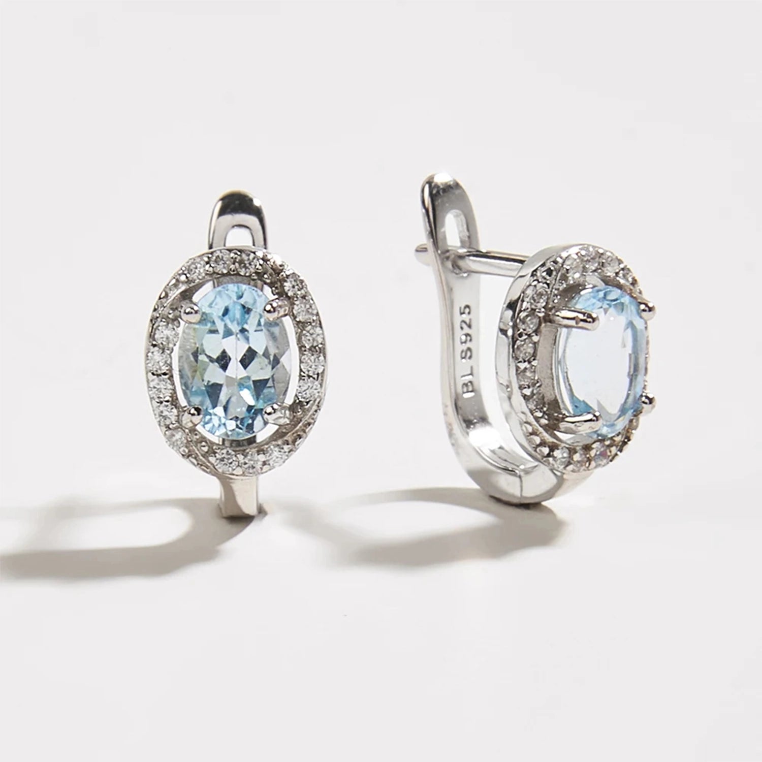Sky Blue Topaz Drop Earrings