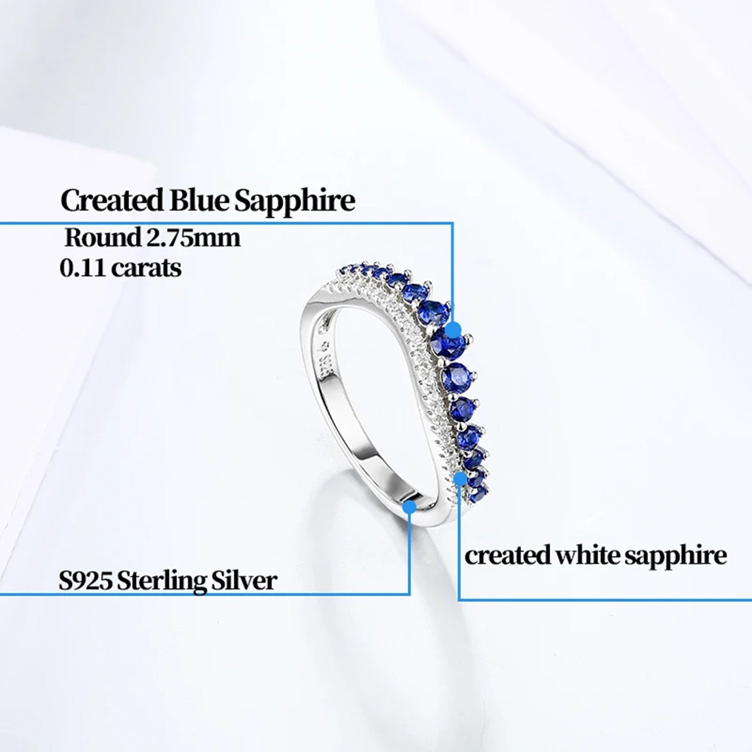 Celeste Blue Sapphire Engagement Ring