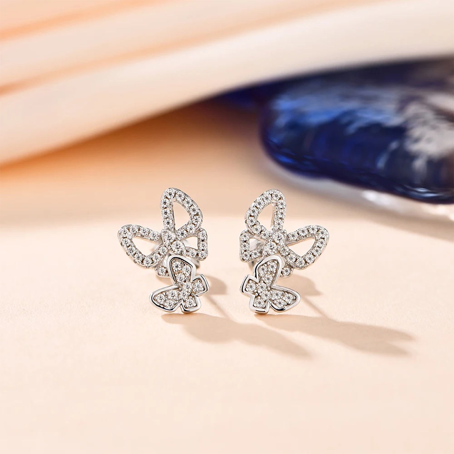 Enchanted Butterfly Moissanite Stud Earrings