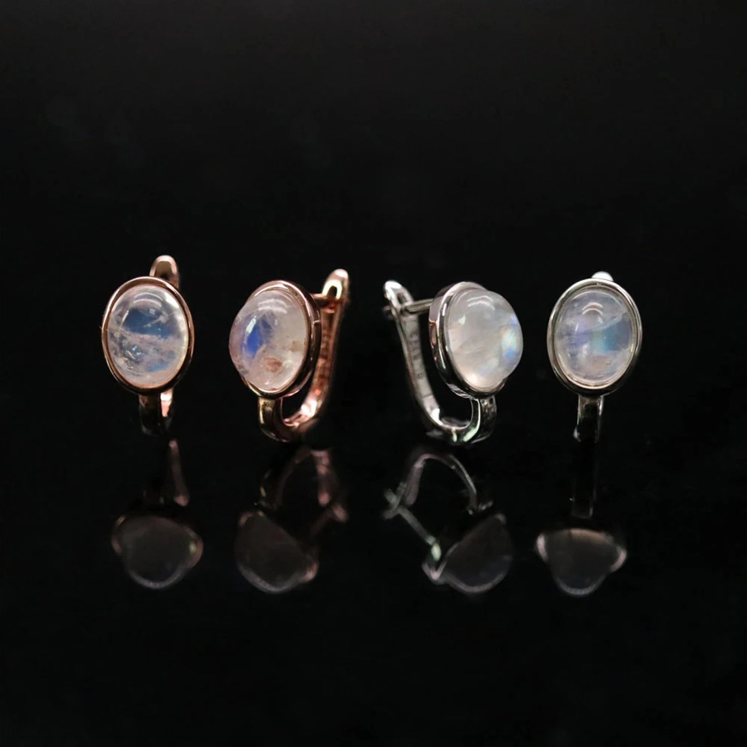 Blue Moonstone Drop Earrings