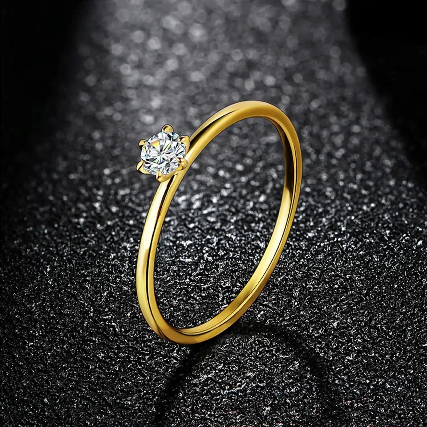 Radiant Elegance Moissanite Engagement Ring - PURE 18K GOLD