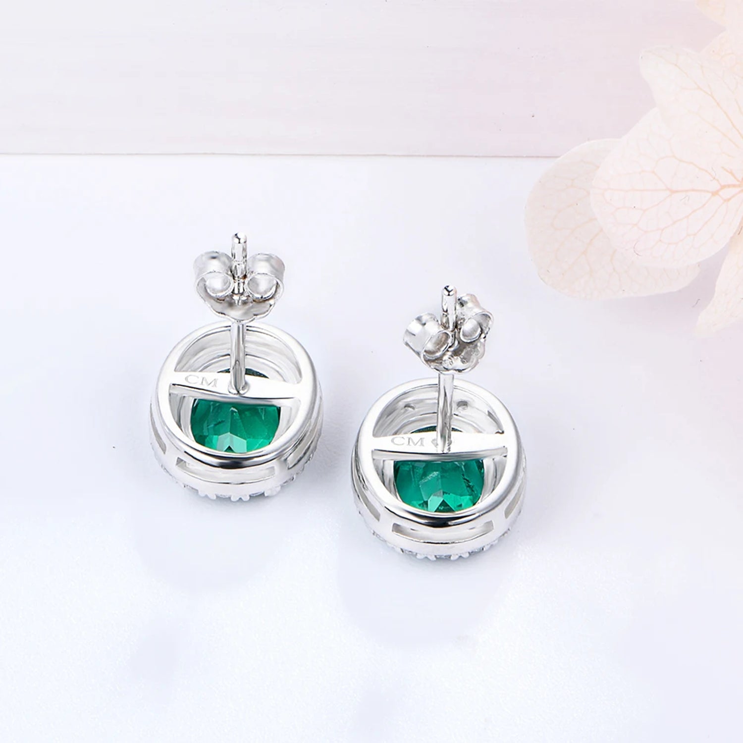 Emerald Allure Stud Earrings