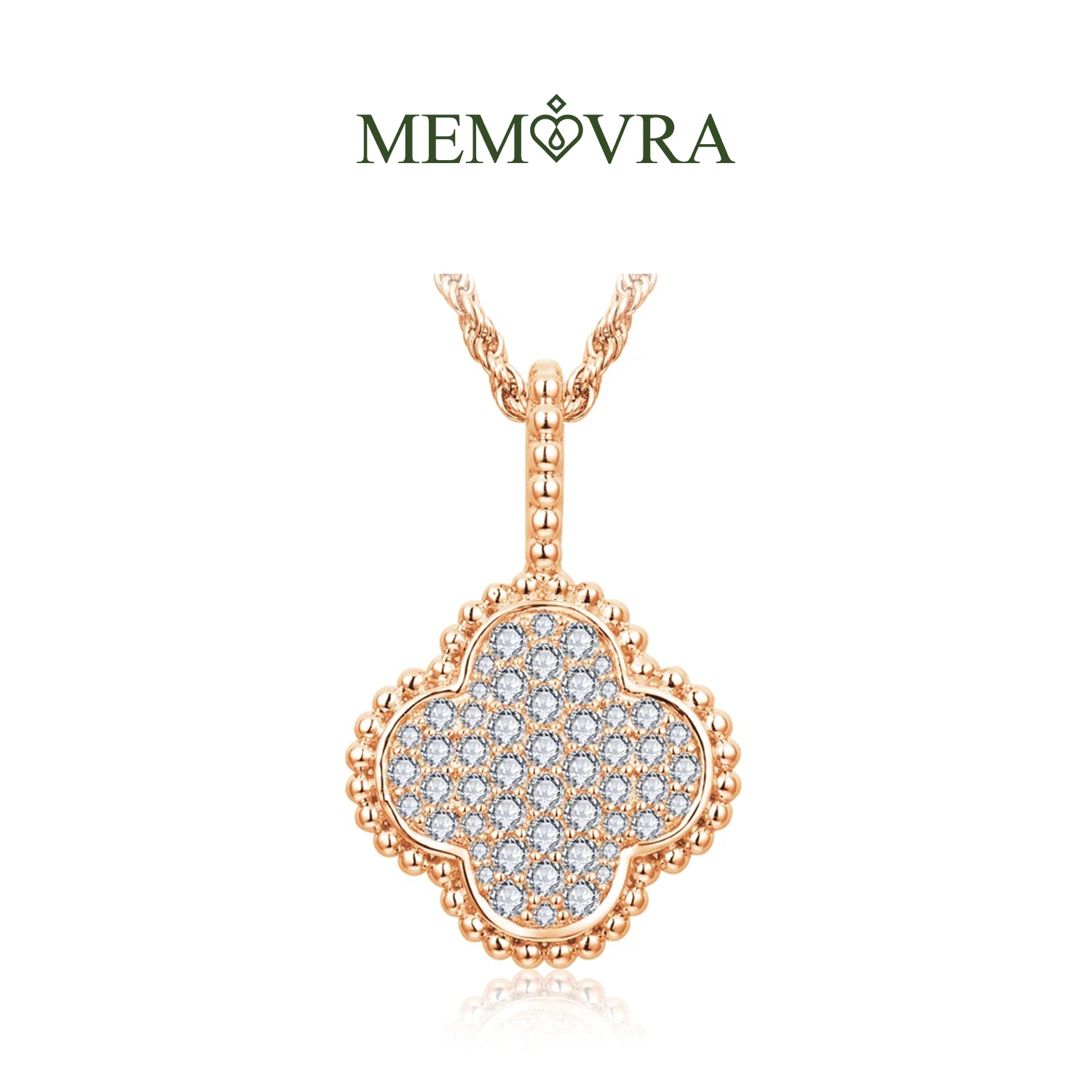 Elysian Moissanite Plant Pendant Necklace