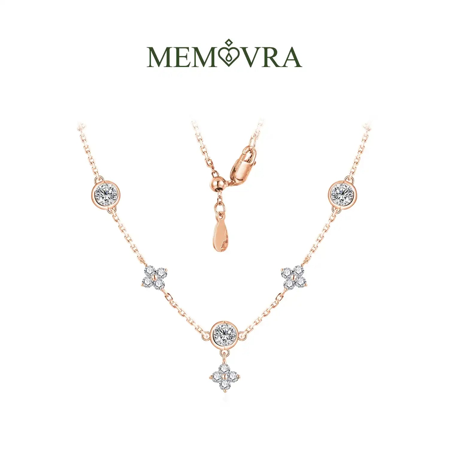 Floral Radiance Moissanite Pendant Necklace
