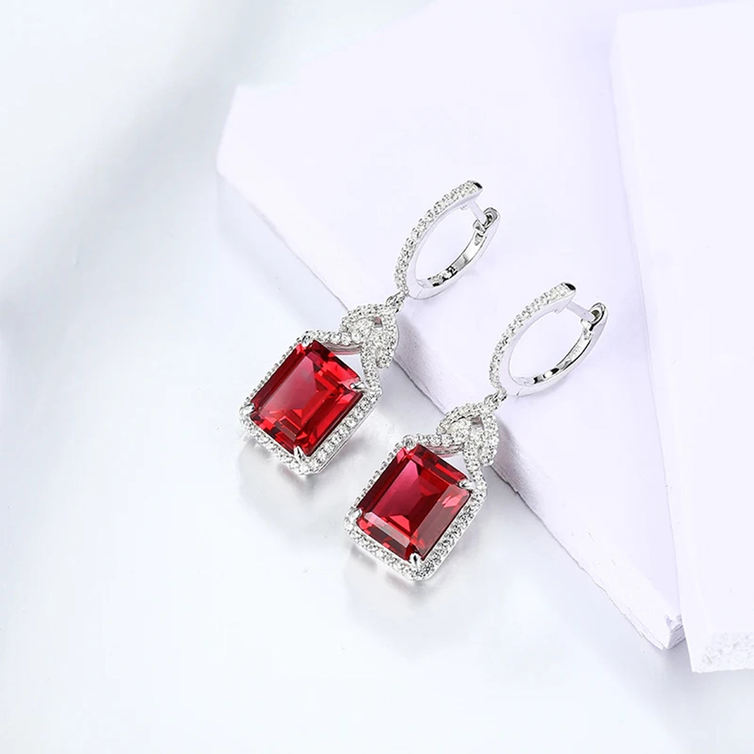 Ruby Radiance Drop Earrings