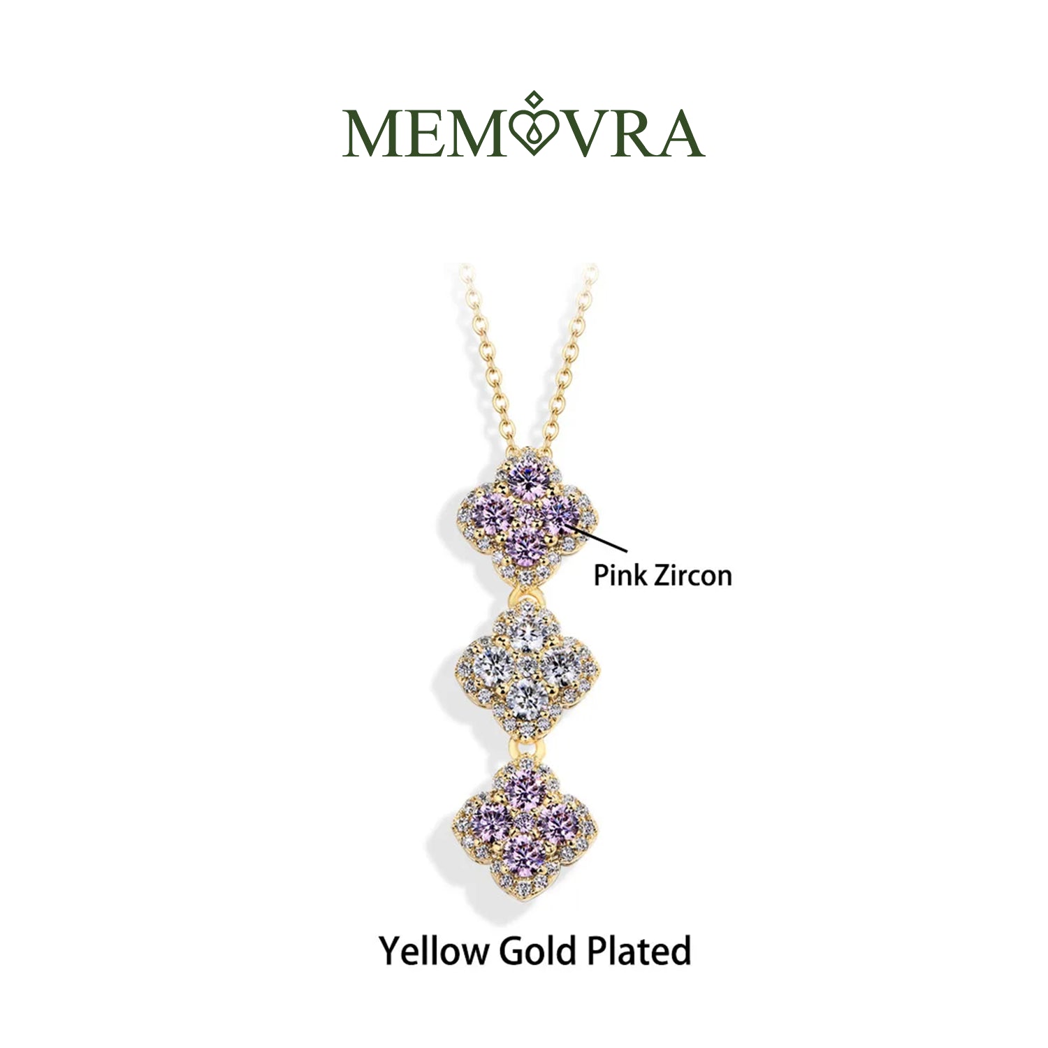 Eternal Moissanite Flower Pendant Necklace