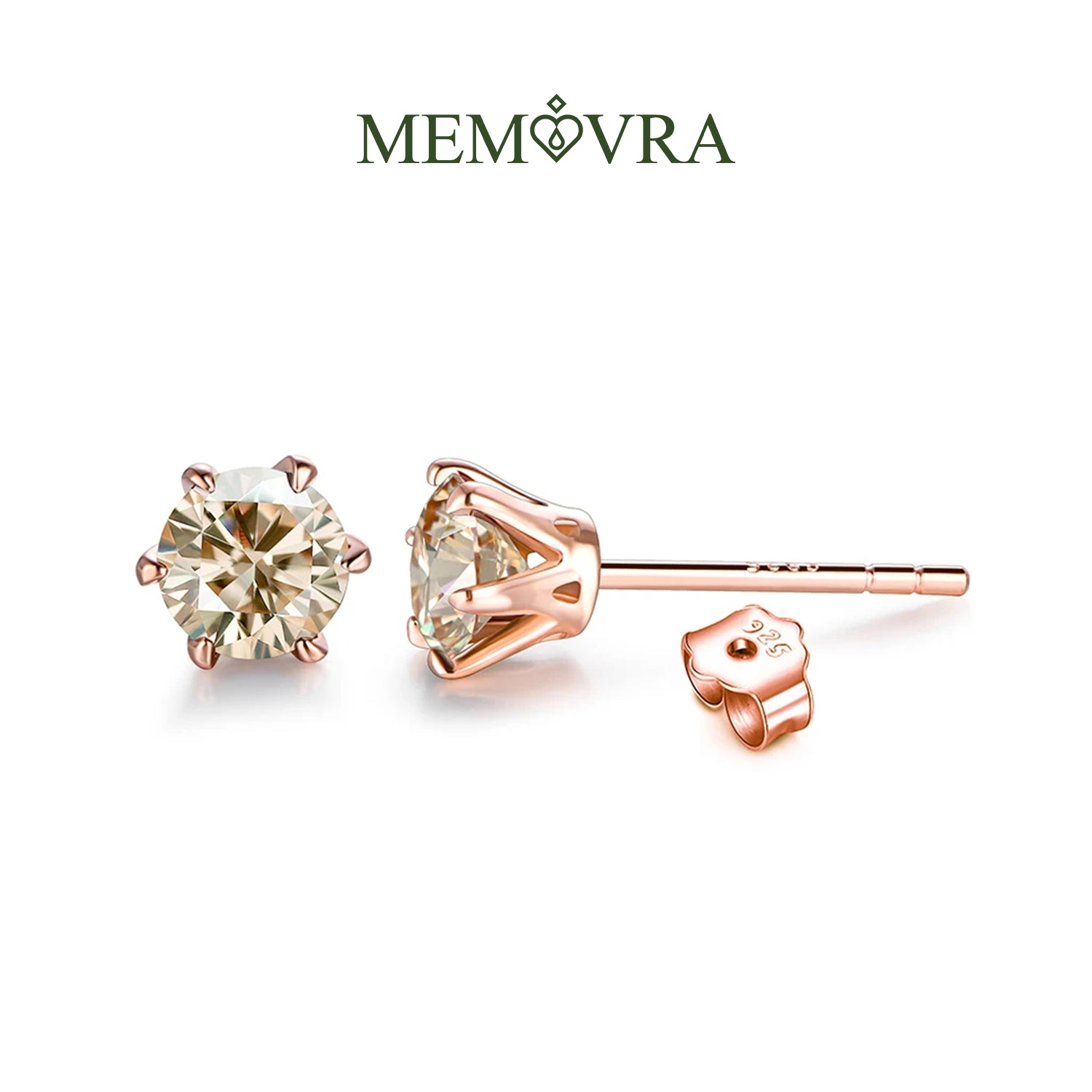 Radiant Glow Moissanite Stud Earrings