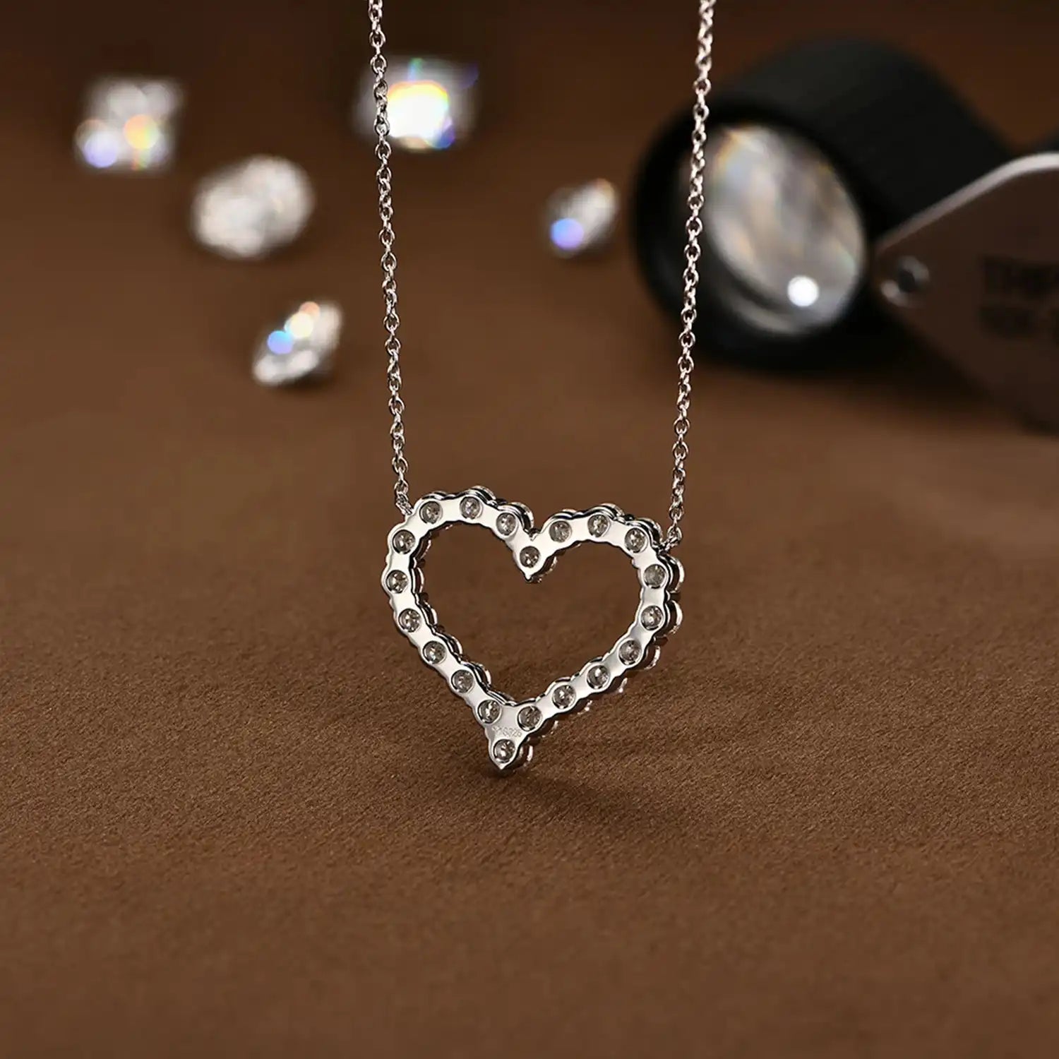 Eternal Love Moissanite Heart Pendant Necklace