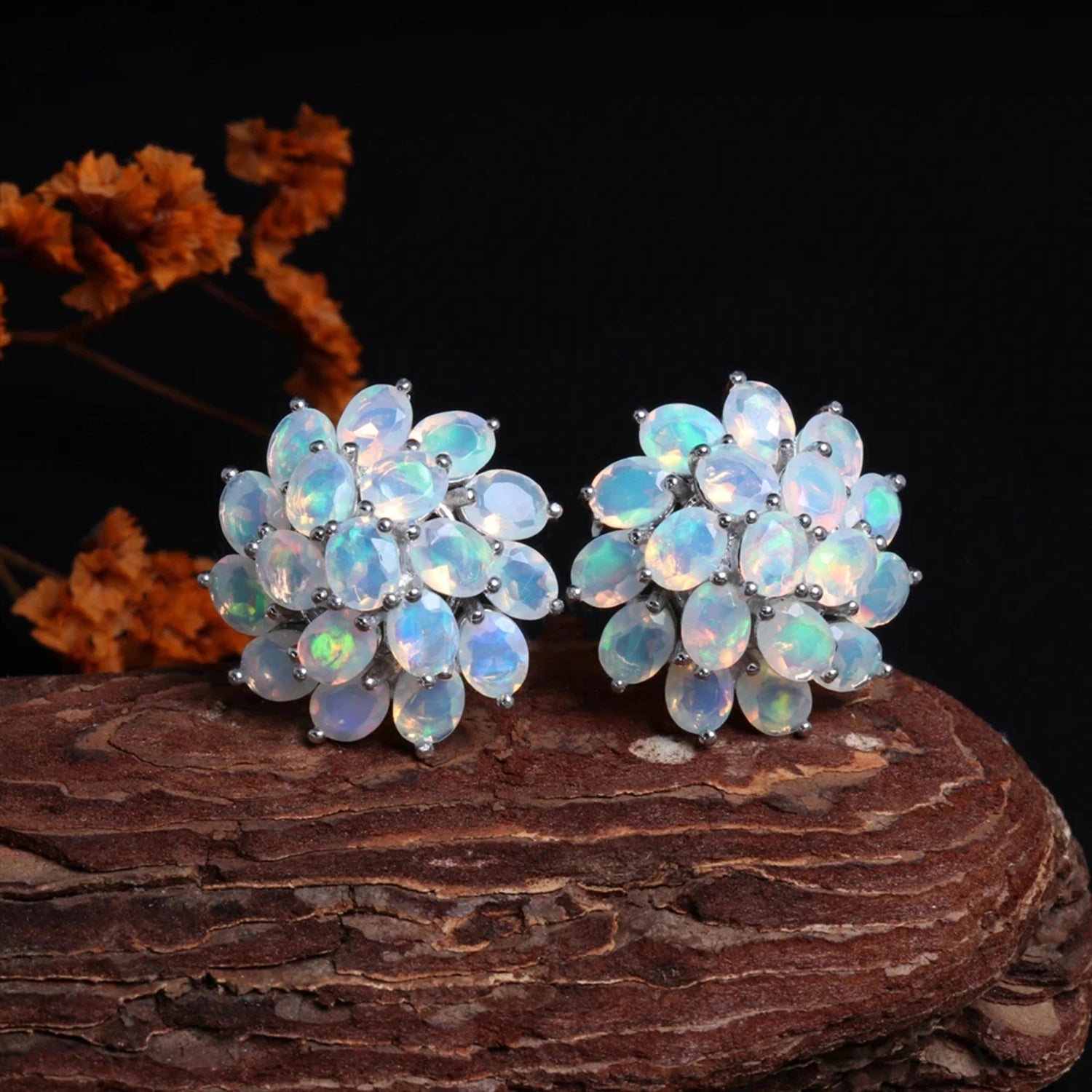 Opal Blossom Earrings