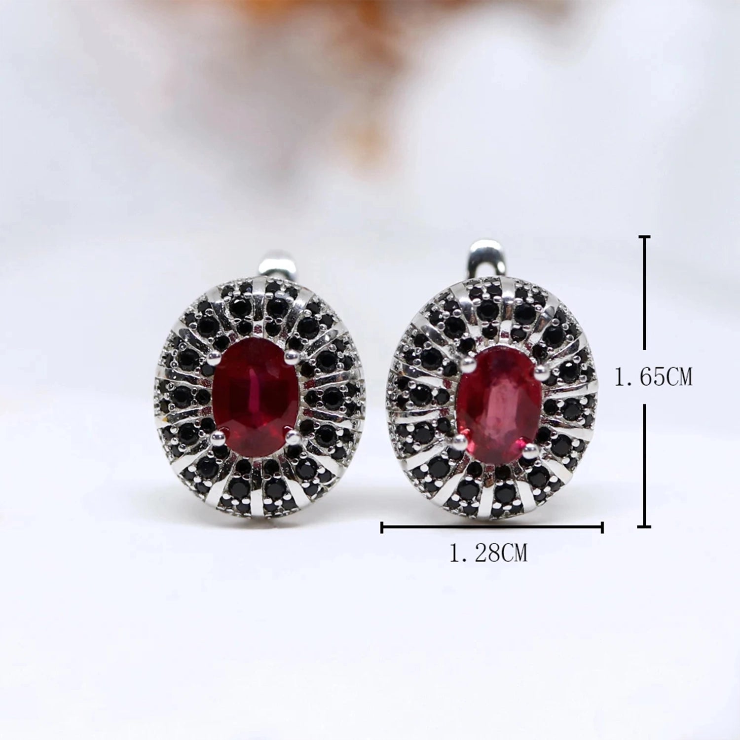 Ruby Waterdrop Drop Earrings