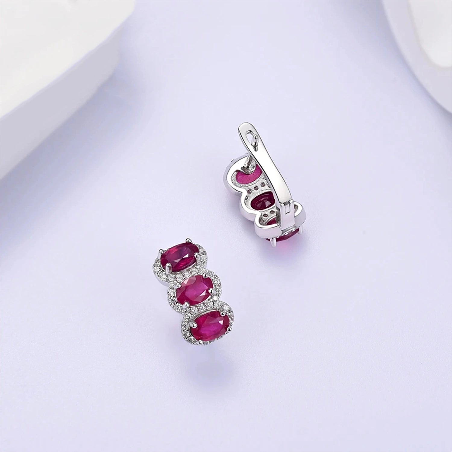 Ruby Elegance Drop Earrings