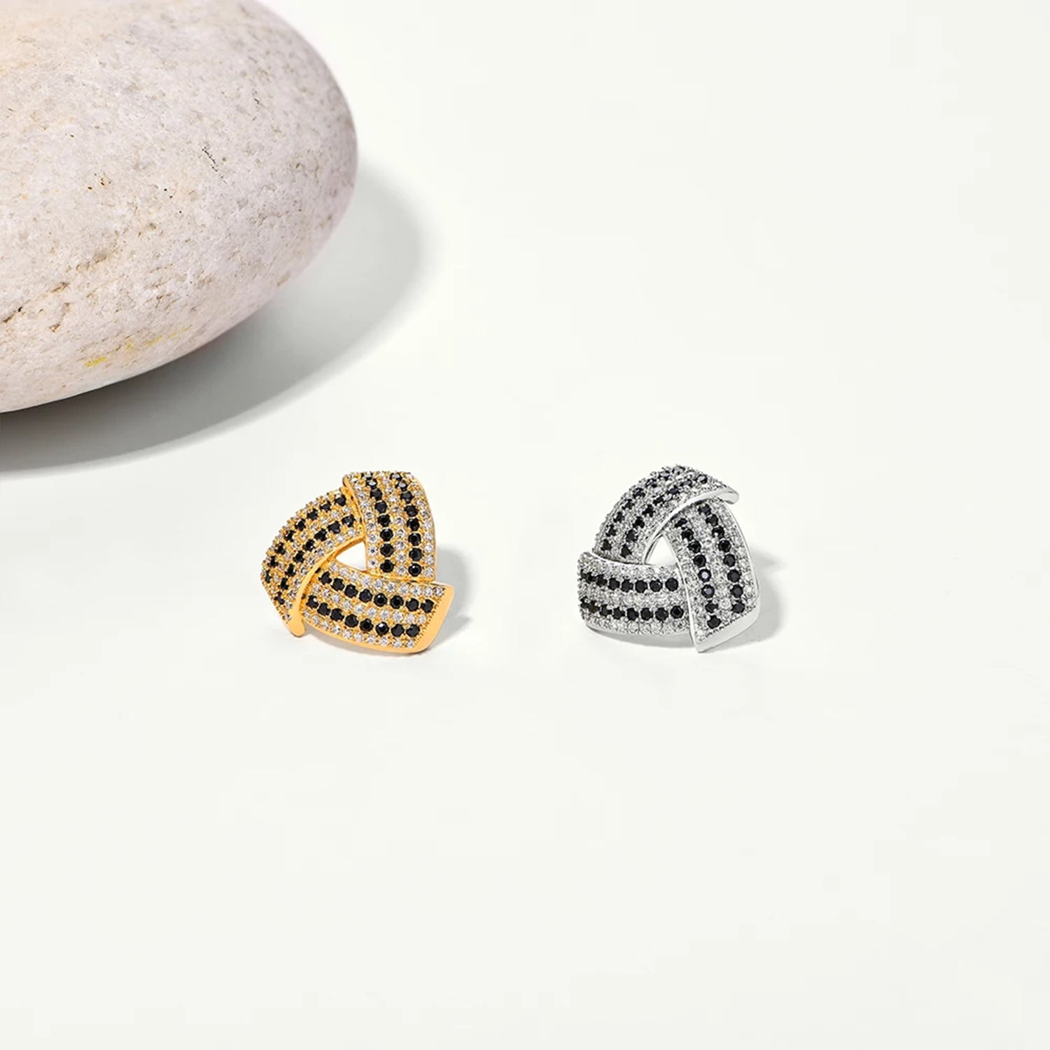 Triangular Brilliance Moissanite Stud Earrings