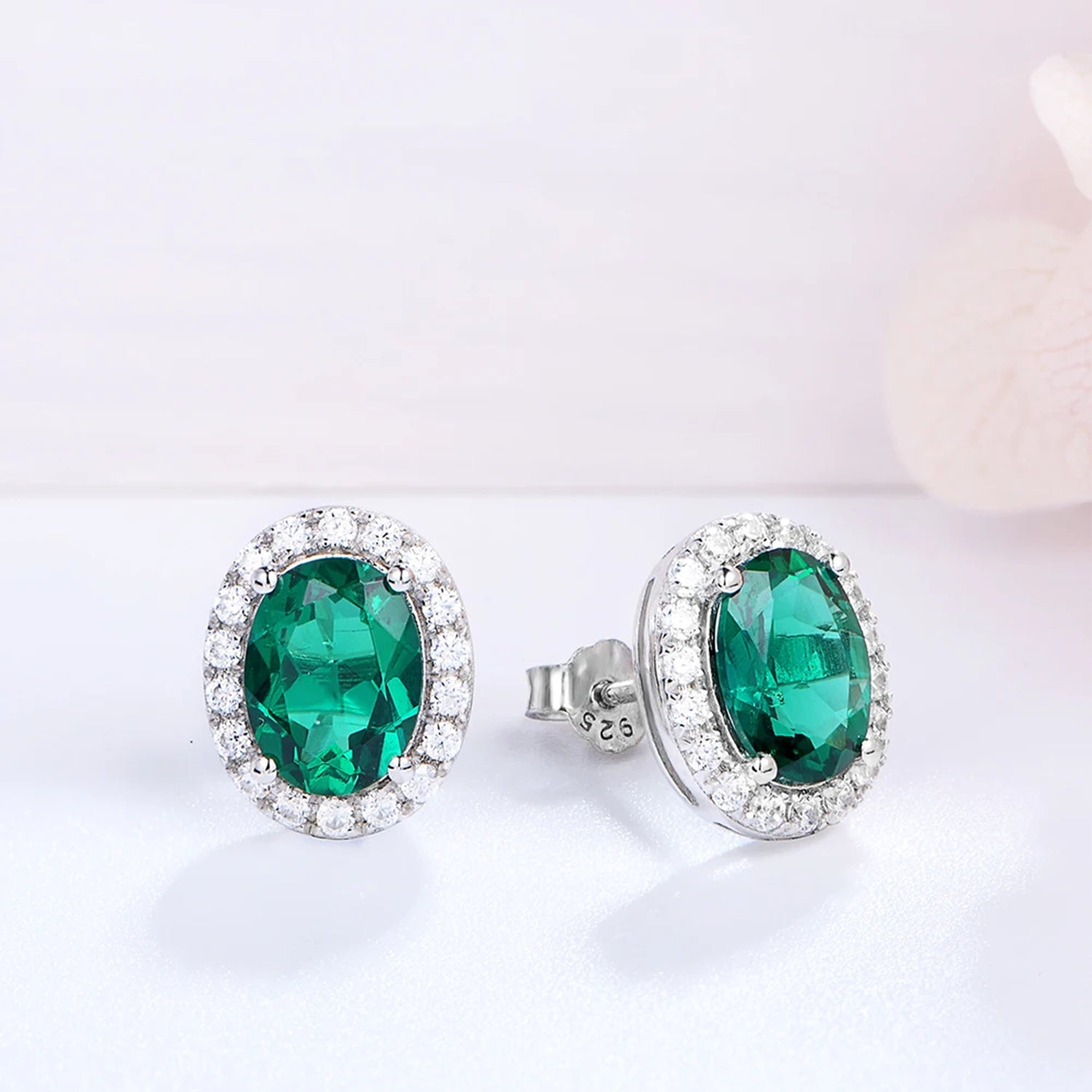 Emerald Allure Stud Earrings