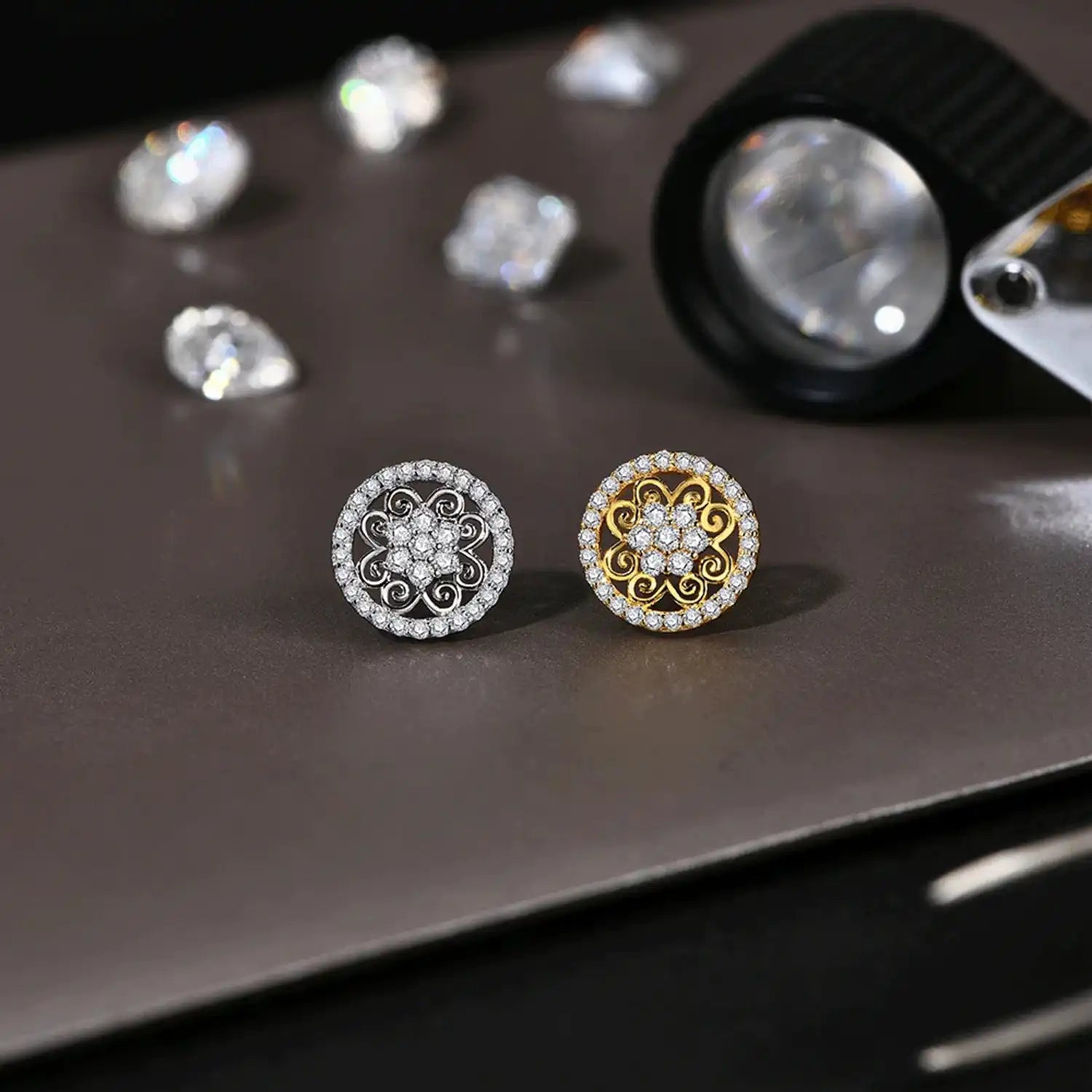 Radiant Glow Moissanite Stud Earrings