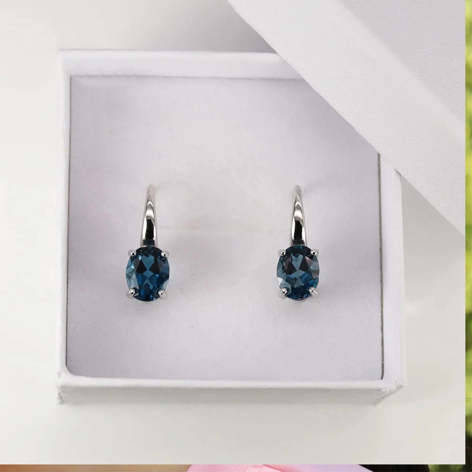 London Blue Topaz Drop Earrings