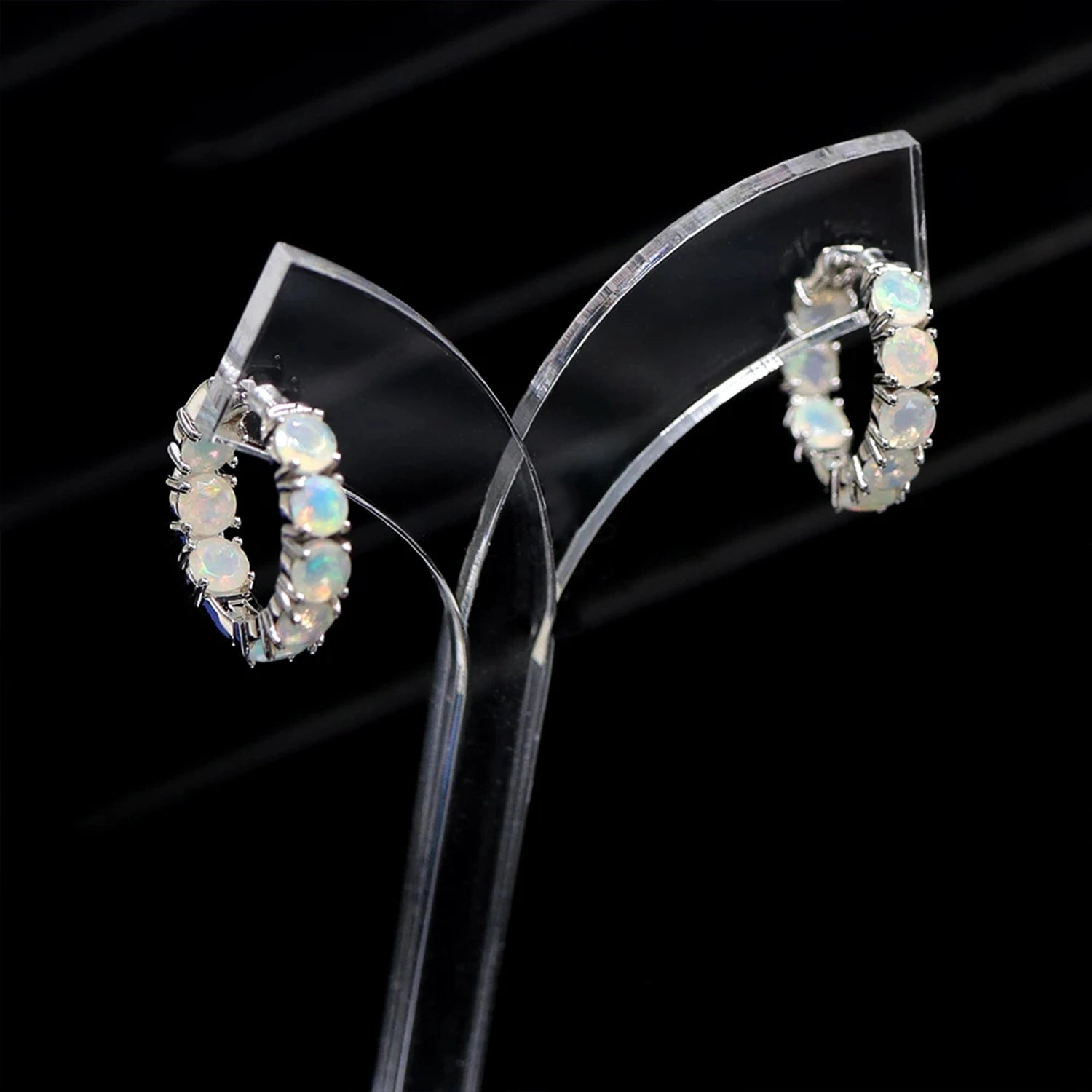 Opal Blossom Drop Earrings