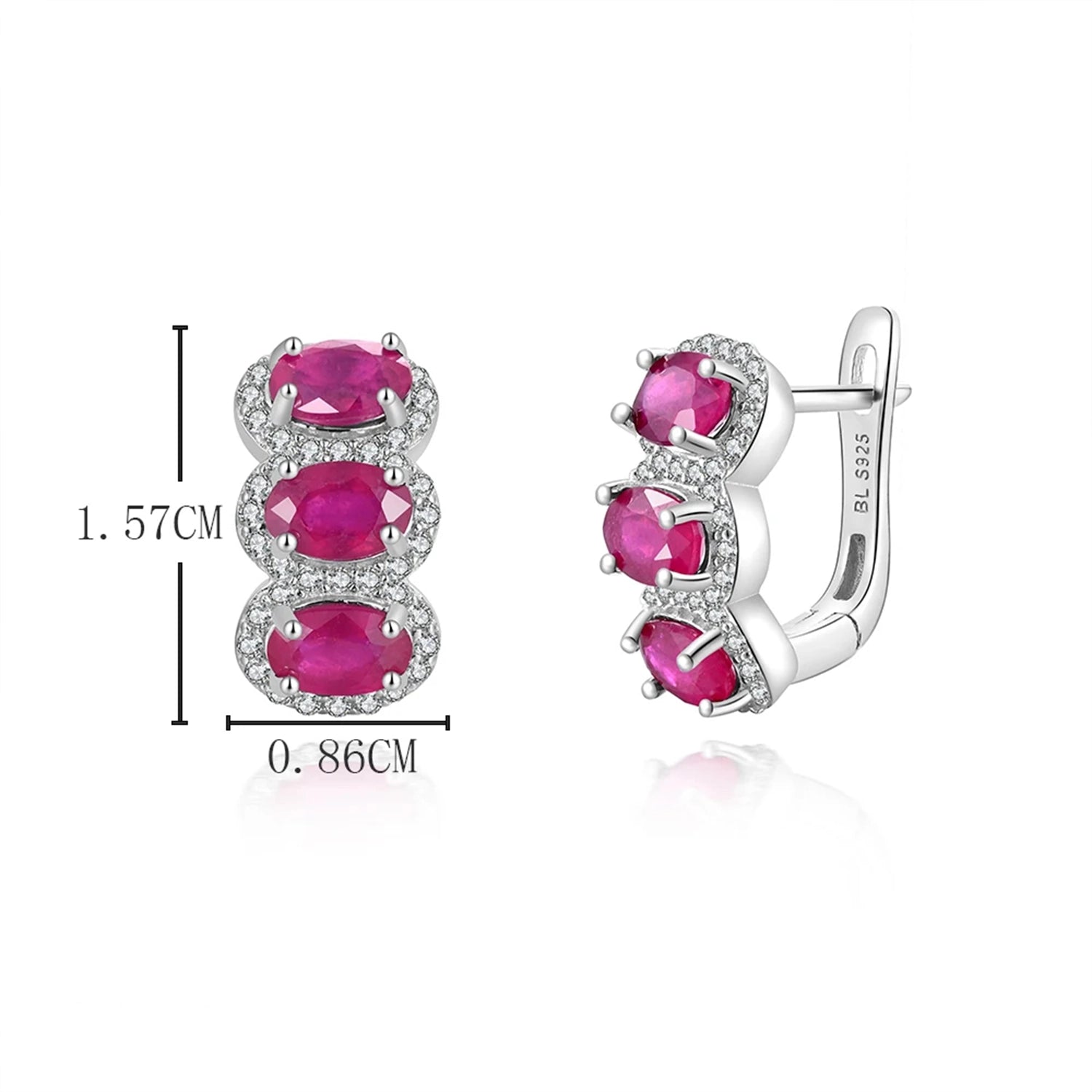 Ruby Elegance Drop Earrings