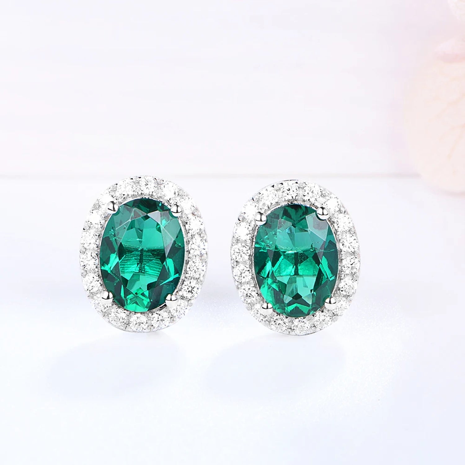 Emerald Allure Stud Earrings