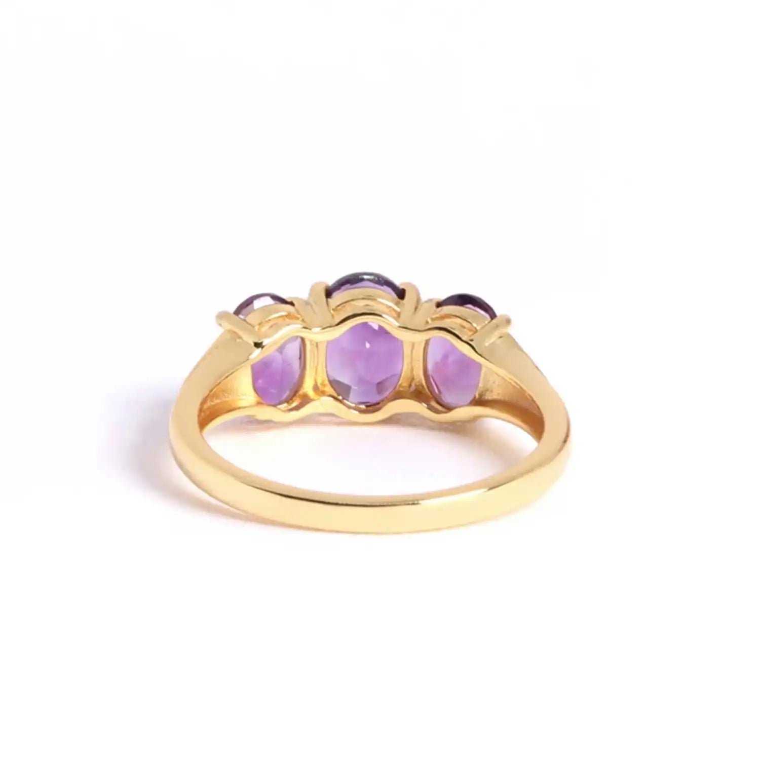 Light Luxury Natural African Amethyst Sterling Silver Ring