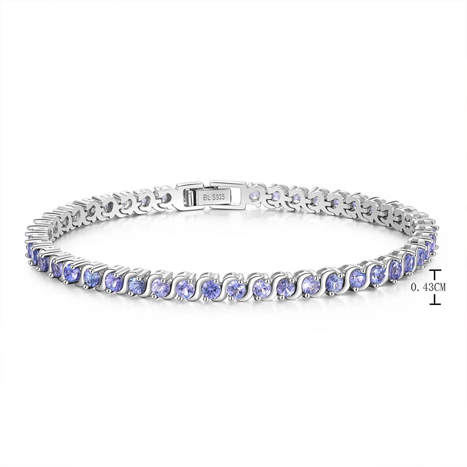 Blue Tanzanite Twist Design Bracelet