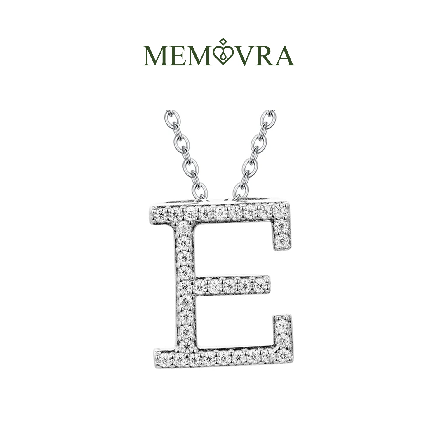Luxe Moissanite Letter Pendant Necklace