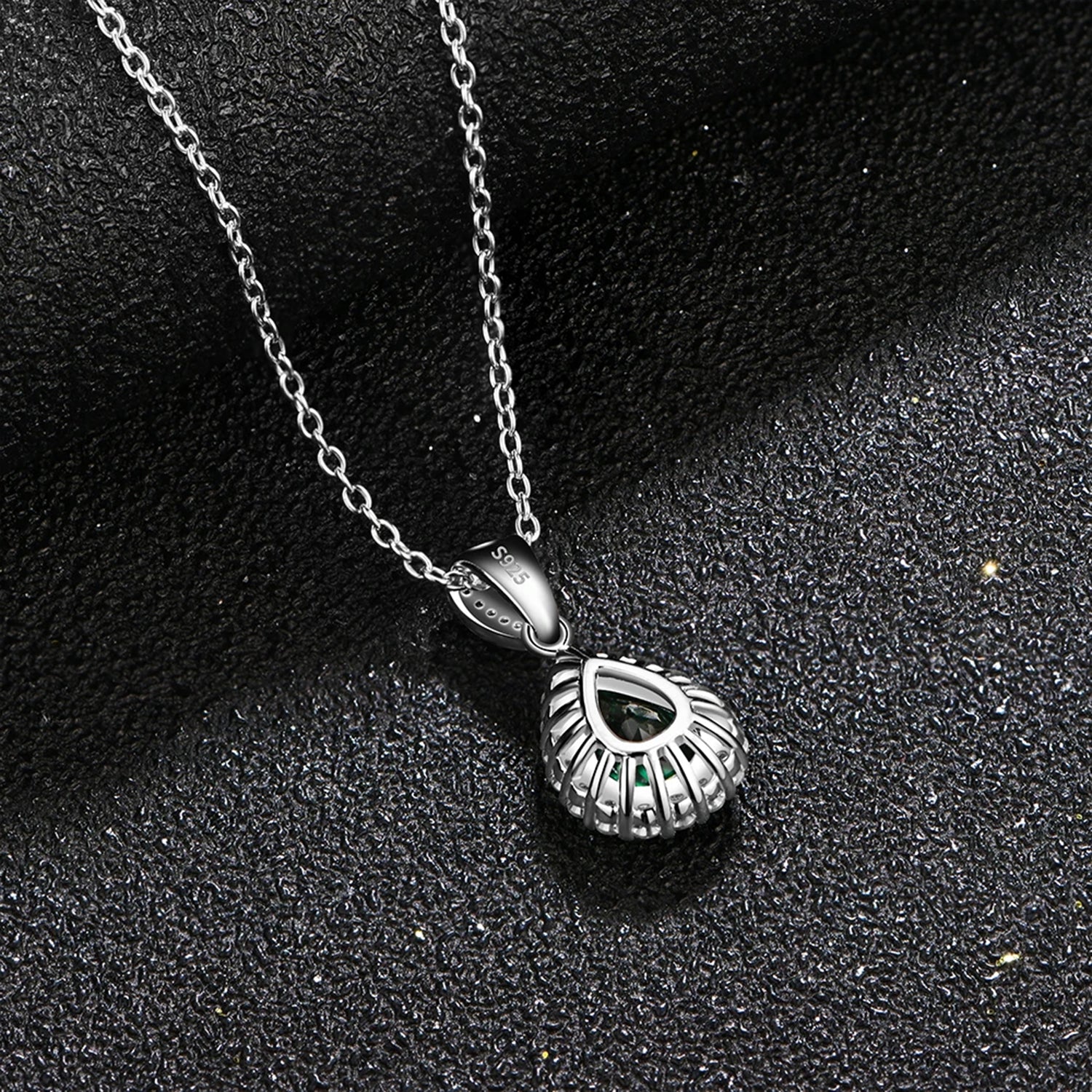 Verdant Moissanite & Emerald Pendant Necklace