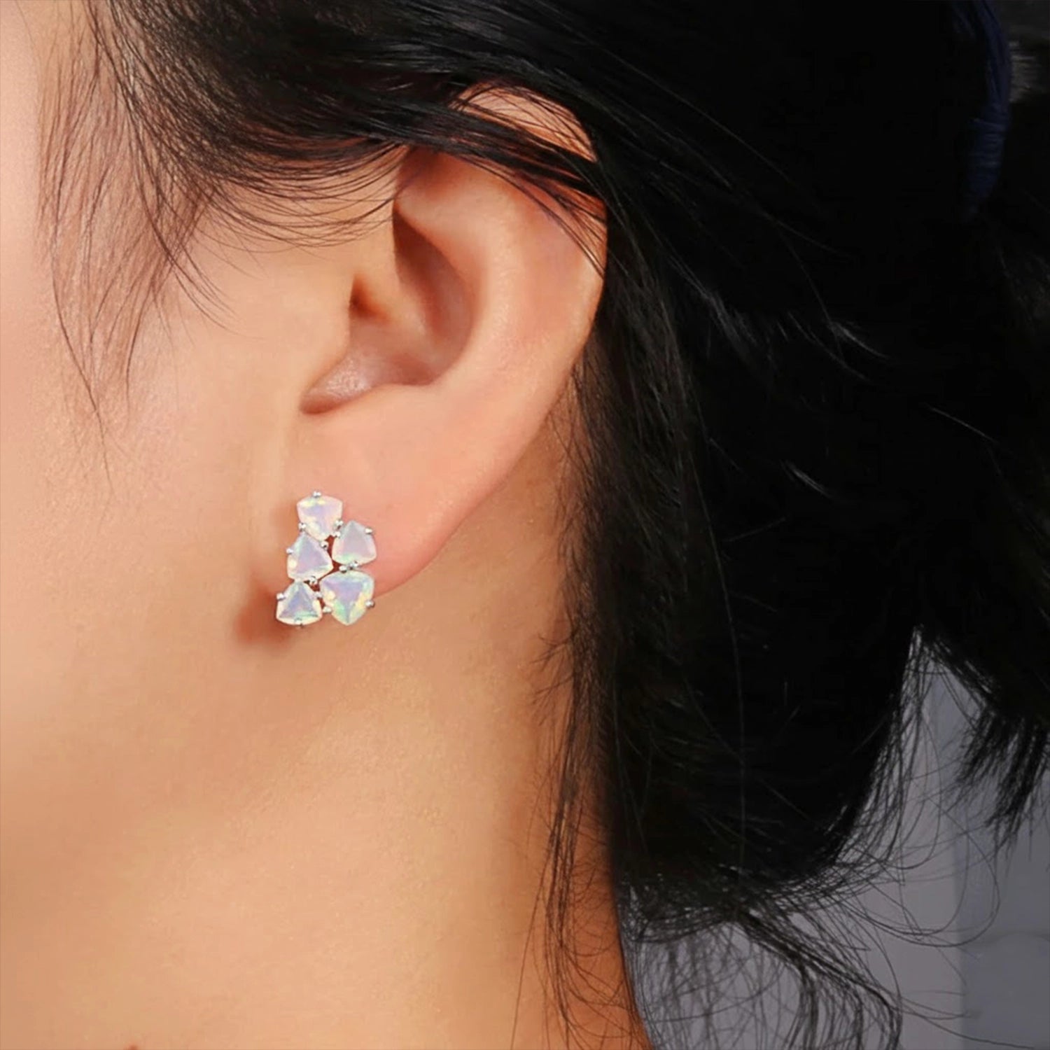 October Birthstone Opal Drop Earrings