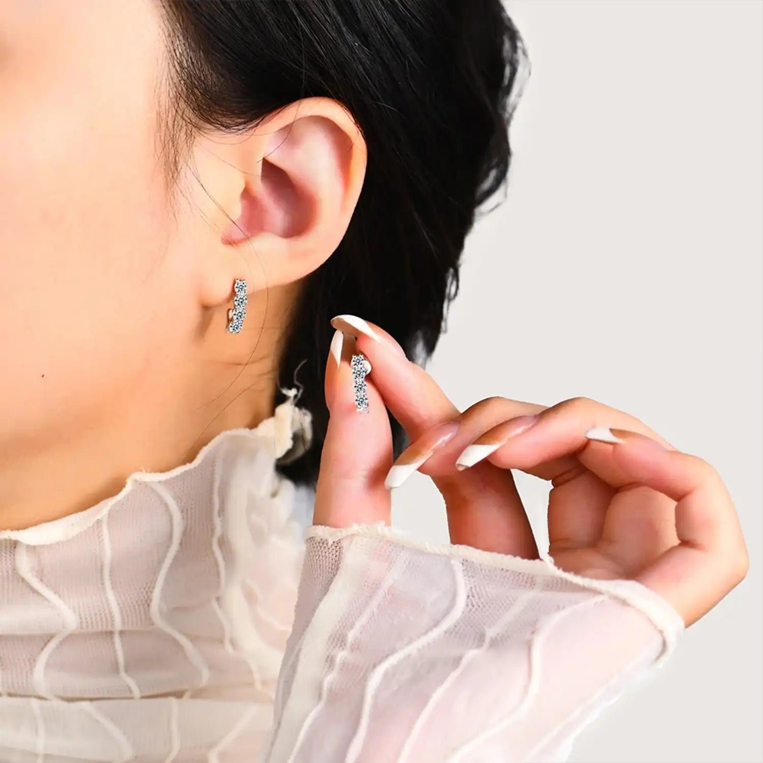 Golden Glow Moissanite Stud Earrings