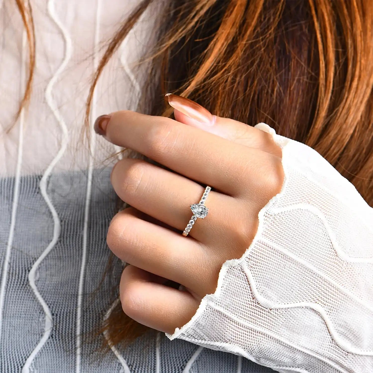 Timeless Radiance Moissanite Engagement Ring