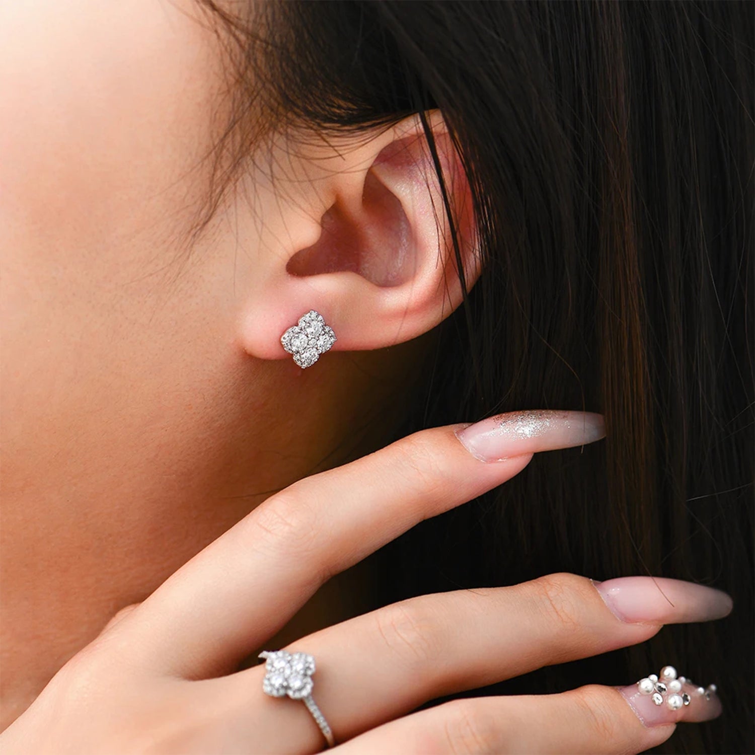 Dazzling Moissanite Stud Earrings