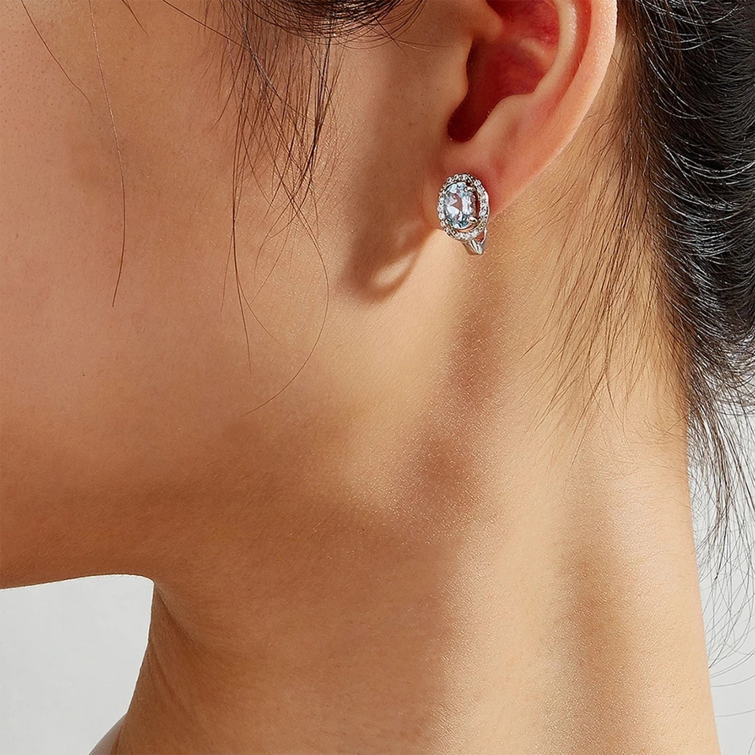 Sky Blue Topaz Drop Earrings