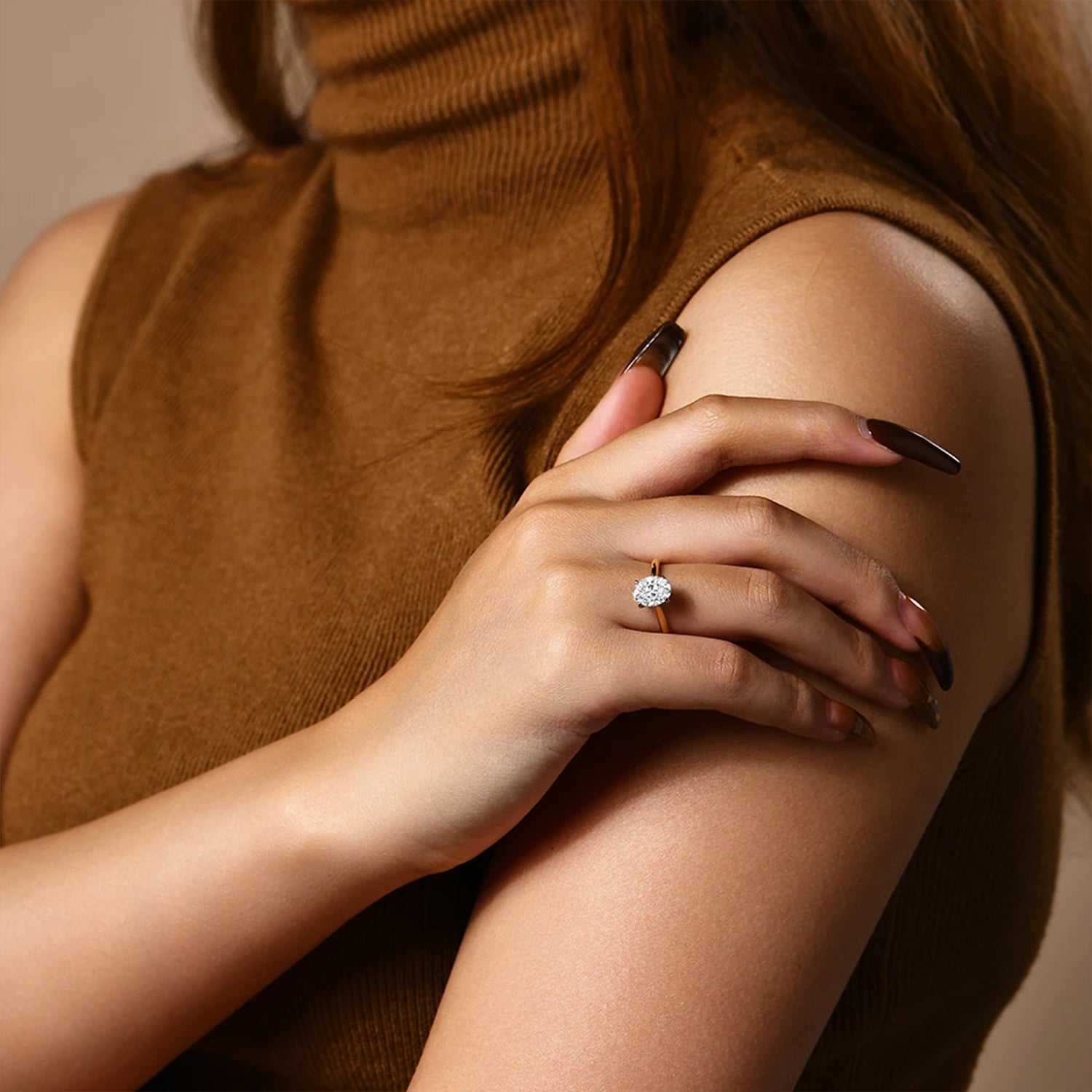 Elysian Oval Moissanite Ring