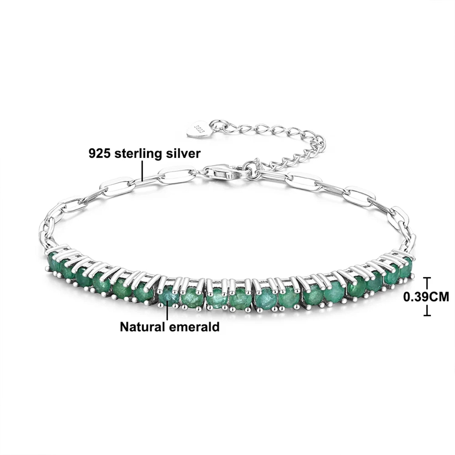 Emerald Geometric Cuff Bracelet