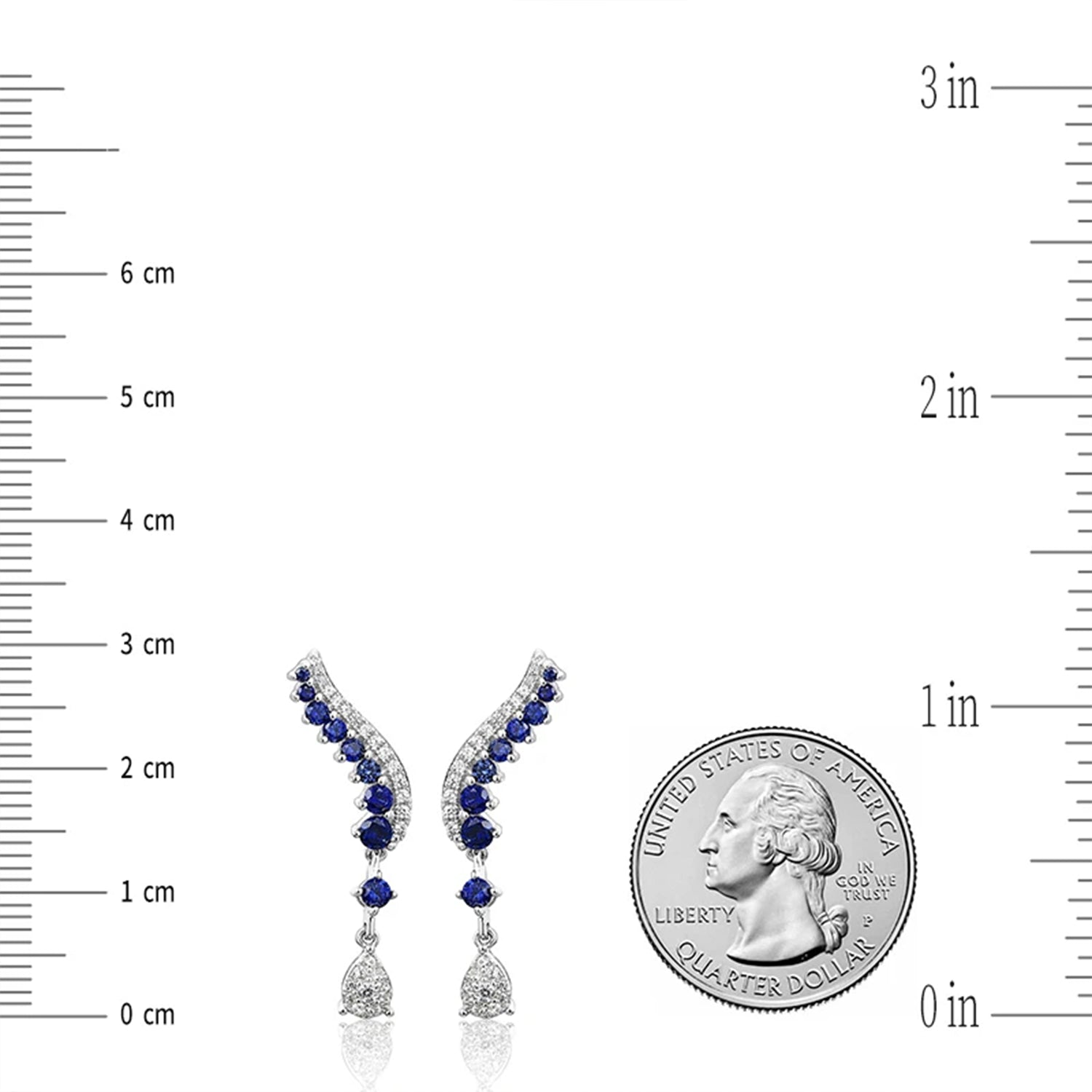 Blue Sapphire Elegance Drop Earrings