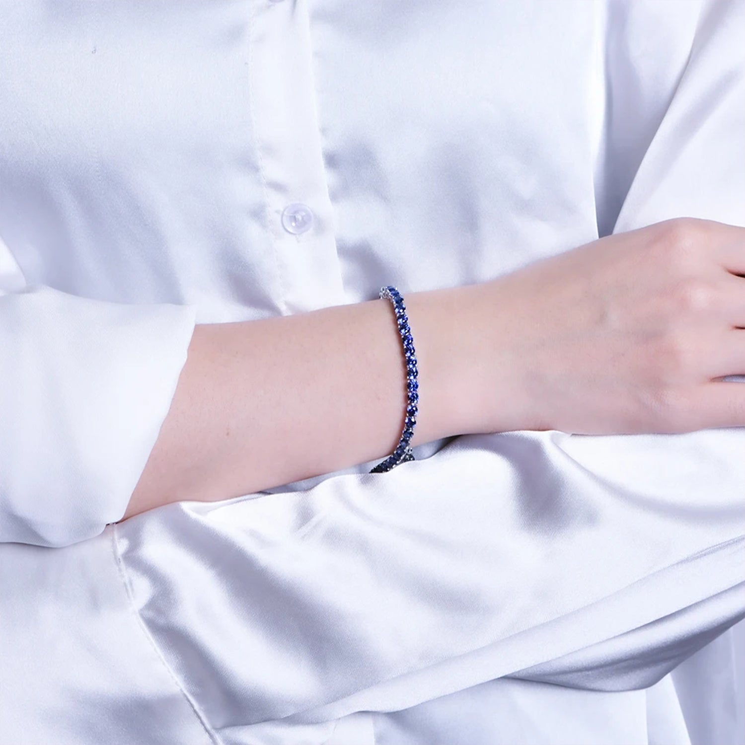 Memovra Tanzanite & Sapphire Gemstone Bracelet