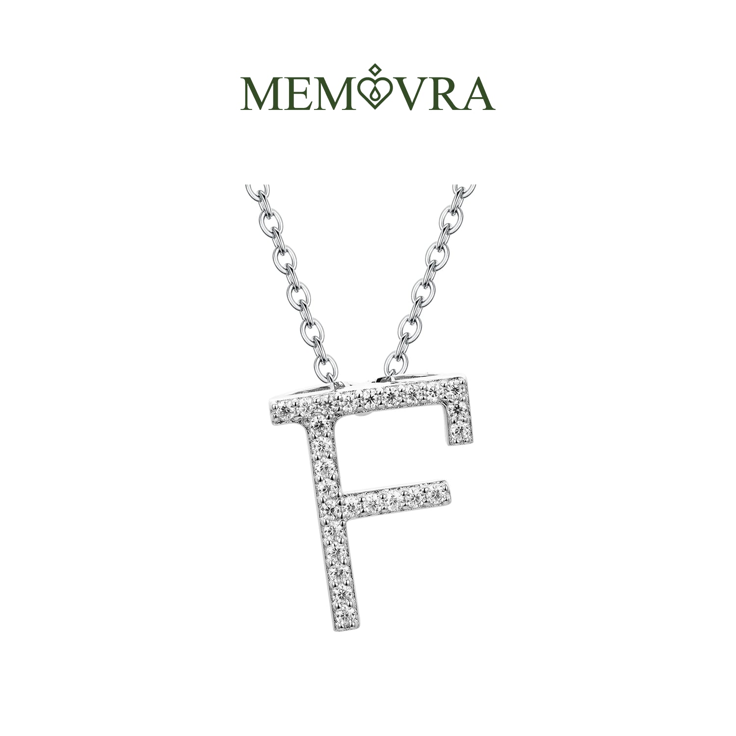 Luxe Moissanite Letter Pendant Necklace