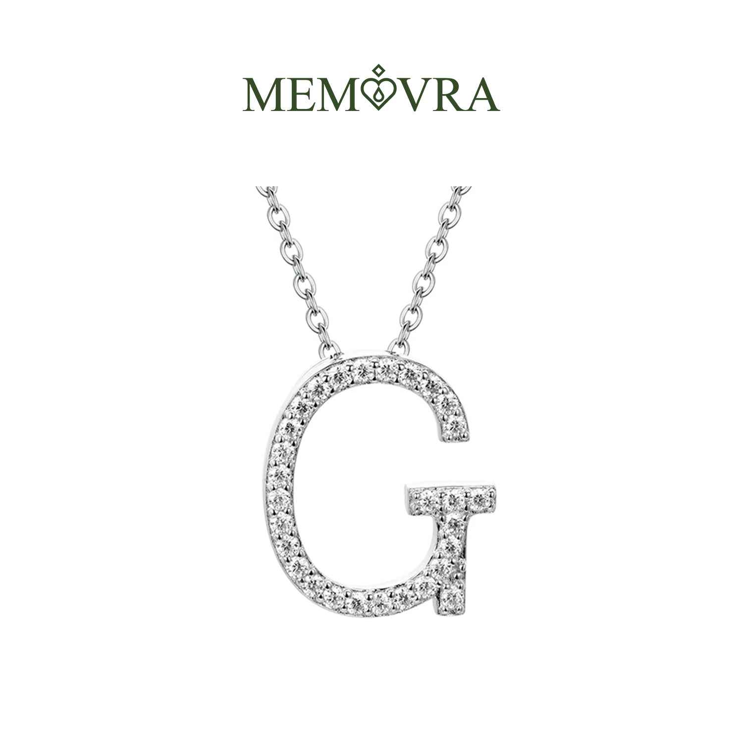 Luxe Moissanite Letter Pendant Necklace