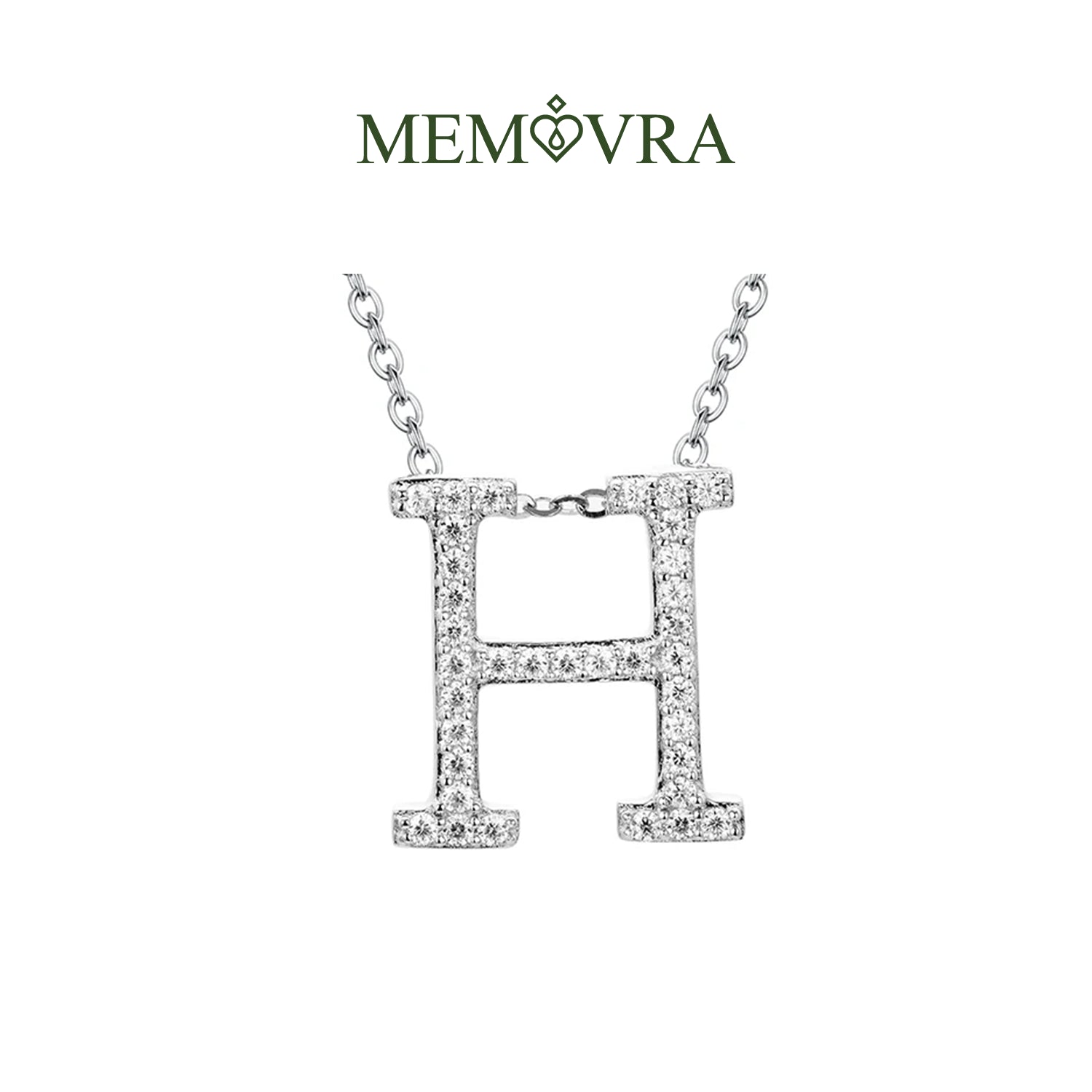 Luxe Moissanite Letter Pendant Necklace