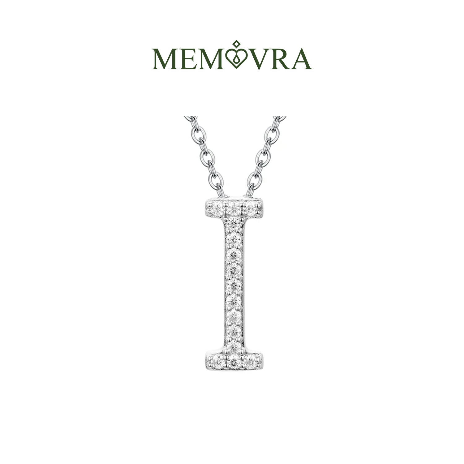 Luxe Moissanite Letter Pendant Necklace
